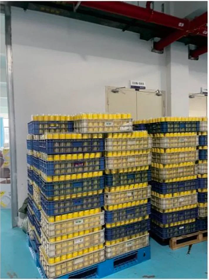 Packed PTFE tape goods ready for order processing